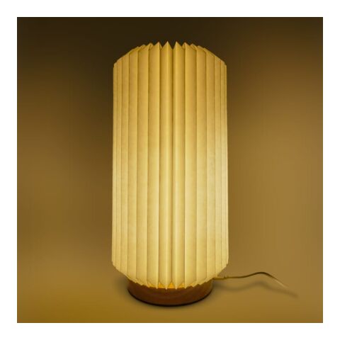 Coollux faltbare Papier-LED-Lampe Aurora Tall auf Holzsockel, 32cm Natur | ohne Werbeanbringung | Nicht verfügbar | Nicht verfügbar