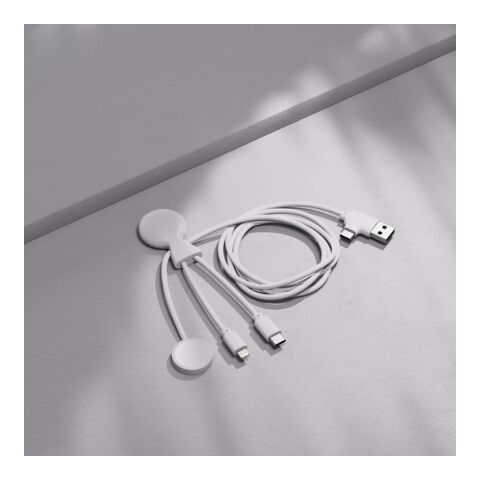 Xoopar Mr. Bio Long Multi-Kabel für Apple/Samsung Watch 1 Meter Weiss | ohne Werbeanbringung | Nicht verfügbar | Nicht verfügbar