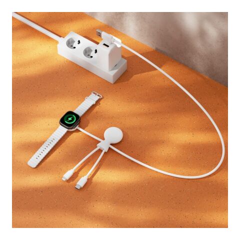 Xoopar Mr. Bio Long Multi-Kabel für Apple/Samsung Watch 1 Meter Weiss | ohne Werbeanbringung | Nicht verfügbar | Nicht verfügbar