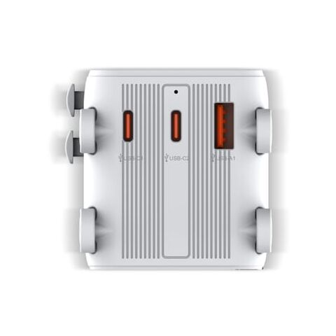 Xoopar Luggie GaN Weltreise-Adapter-Trolley Weiss | ohne Werbeanbringung | Nicht verfügbar | Nicht verfügbar