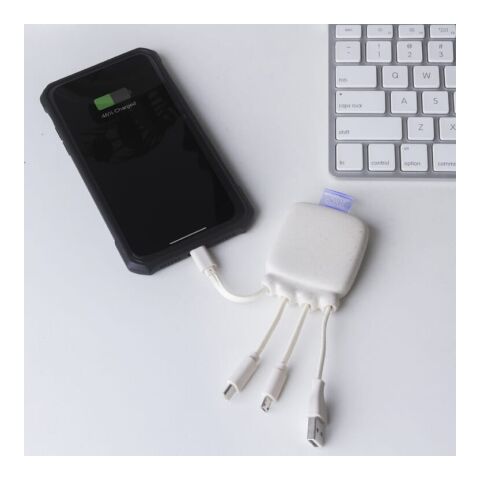 3192 | Xoopar Octopus Gamma 2 Bio Charging cable with 3.000mAh Powerbank Weiss | ohne Werbeanbringung | Nicht verfügbar | Nicht verfügbar | Nicht verfügbar