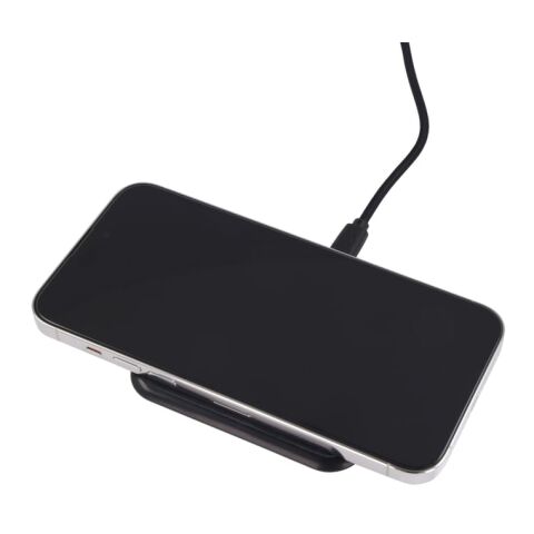 2259 | Xoopar Iné Wireless Fast Charger - Recycled Leather 15W Schwarz | ohne Werbeanbringung | Nicht verfügbar | Nicht verfügbar | Nicht verfügbar