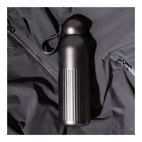 Sagaform Tekla Stahlisolierflasche (recycelt) 500 ml Schwarz | ohne Werbeanbringung | Nicht verfügbar | Nicht verfügbar