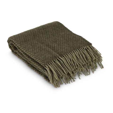 Sagaform Ulli dot Decke aus 100 % neuseeländischer Wolle Dunkelgrün | ohne Werbeanbringung