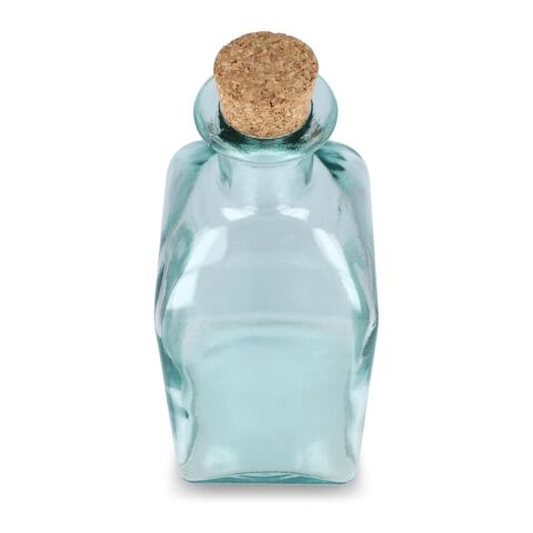 InSideOut Square Recycelte Glaswasserflasche ReuuZ mit Korkverschluss 1 l Transparent