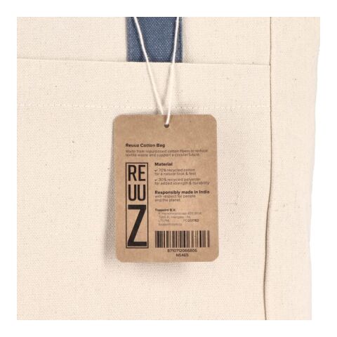 InSideOut Reuuz Canvas Tragetasche 33 x 42 x 10 cm Ecru-Graublau | ohne Werbeanbringung | Nicht verfügbar | Nicht verfügbar