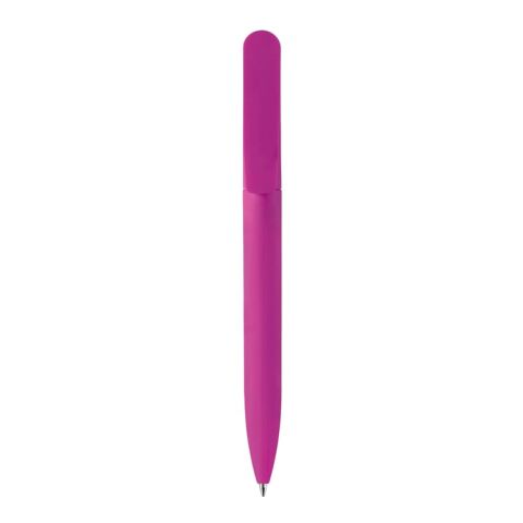 Kugelschreiber Slash Soft-Touch Hergestellt in Deutschland Rosa | 3D Digitaldruck | 90° unter dem Clip | 55 mm x 6 mm | Nicht verfügbar