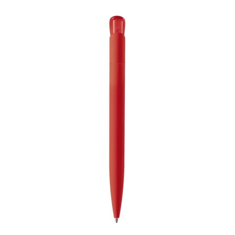 Kugelschreiber Modell Atlas Soft-Touch Rot Weiß | 1-farbiger Tampondruck | Clip | 30 mm x 8 mm | Nicht verfügbar