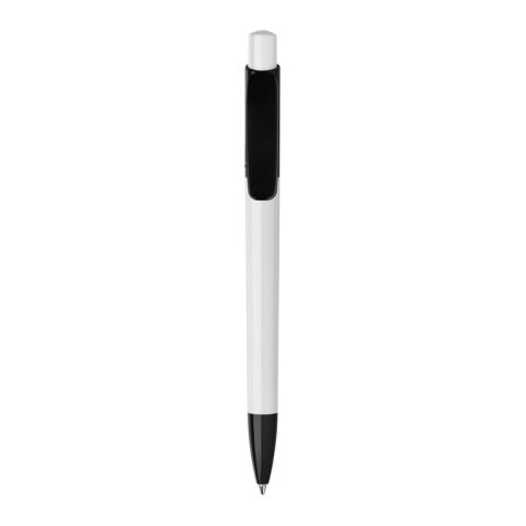 Kugelschreiber Kamal hardcolour Weiss-Schwarz | 1-farbiger Siebdruck | 180° vom Clip | 40 mm x 25 mm | Nicht verfügbar
