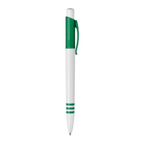 Kugelschreiber Tropic hardcolour Weiss-Dunkelgrün | 1-farbiger Siebdruck | 270° vom Clip | 40 mm x 25 mm | Nicht verfügbar