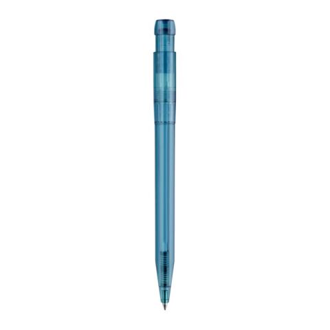 Kugelschreiber Pier Clear Transparent Blau Weiss-Blau Weiss | 1-farbiger Siebdruck | 270° vom Clip | 45 mm x 25 mm | Nicht verfügbar