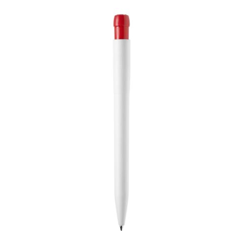 Kugelschreiber Ingeo TM Pen hardcolour Weiss-Rot Weiß | 1-farbiger Siebdruck | 90° vom Clip | 45 mm x 25 mm | Nicht verfügbar