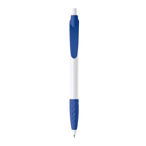 Kugelschreiber Cosmo Grip HC Weiss-Königsblau | 1-farbiger Siebdruck | in Verlängerung vom Clip | 33 mm x 25 mm | Nicht verfügbar