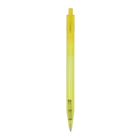 Kugelschreiber Kuma Transparent Gelb-Gelb | 1-farbiger Siebdruck | in Verlängerung vom Clip | 45 mm x 25 mm | Nicht verfügbar