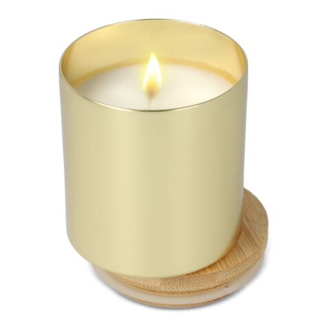 Bhakti-Duftkerze auf pflanzlicher Basis in recyceltem Aluminiumgefäß Gold | ohne Werbeanbringung | Nicht verfügbar | Nicht verfügbar