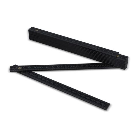 Zollstock Holz 2m Premium lackiert Schwarz