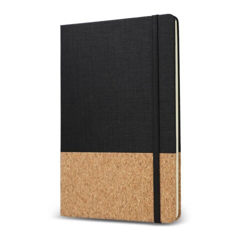 Notizbuch R-PET &amp; Kork A5 schwarz | ohne Werbeanbringung | Nicht verfügbar | Nicht verfügbar
