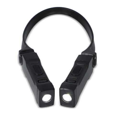 Wiederaufladbare, freihändige Nackentaschenlampe schwarz | ohne Werbeanbringung | Nicht verfügbar | Nicht verfügbar