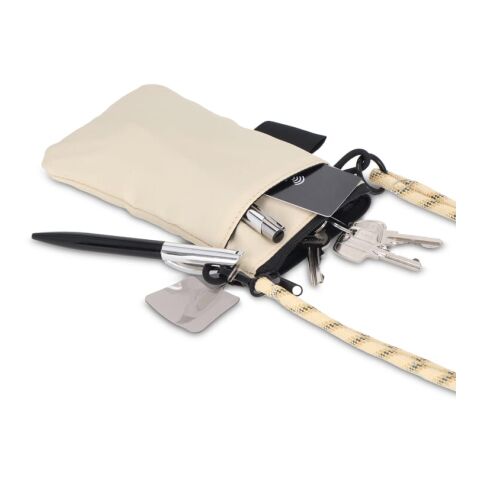 Crossbody Beutel mit Paracord Gurt Beige | ohne Werbeanbringung | Nicht verfügbar | Nicht verfügbar