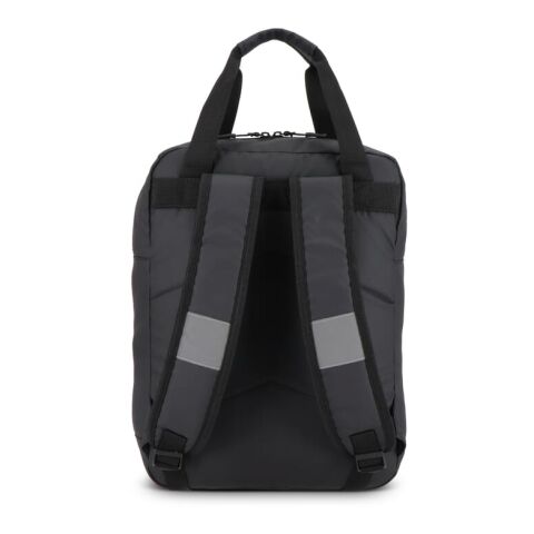 PU-beschichteter R-PET 600D Rucksack 27,5 x 12 x 37,5 cm 12 l Schwarz