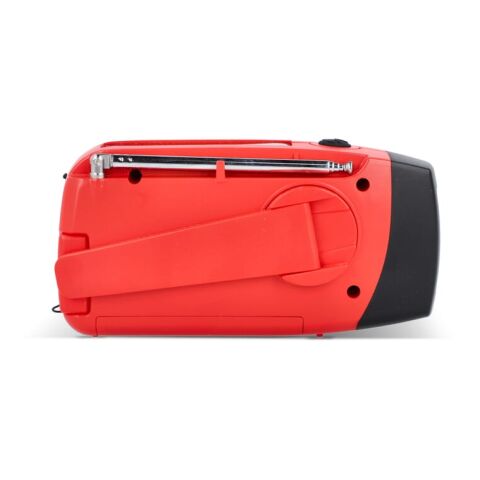 SafeSound Notfallradio Solar und Powerbank mit Handaufzug Rot / Weiß | ohne Werbeanbringung | Nicht verfügbar | Nicht verfügbar