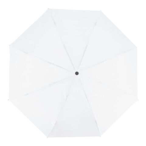 Congo 190T Pongee 21" Faltbarer Regenschirm Weiss