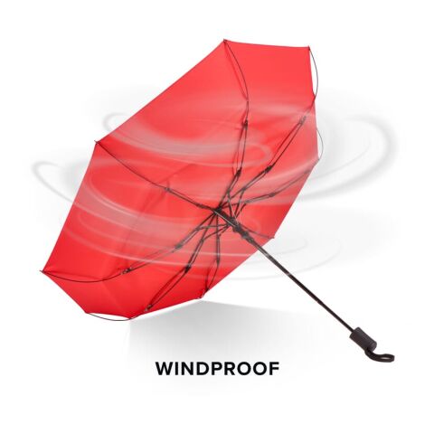Daintree 190T Pongee 21.5" Faltbarer winddichter Regenschirm Auto open Rot / Weiß | ohne Werbeanbringung | Nicht verfügbar | Nicht verfügbar