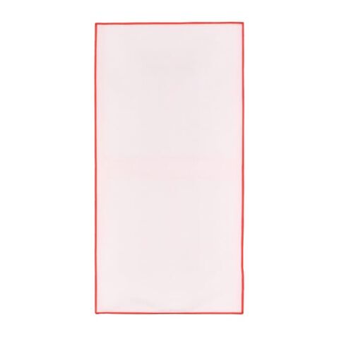 R-PET-Schnelltrocknungshandtuch 40 × 80 cm mit Beutel, Sublimationsdruck. Rot Weiß | ohne Werbeanbringung | Nicht verfügbar | Nicht verfügbar