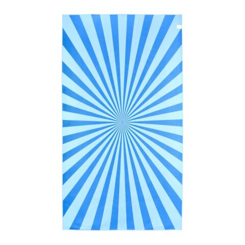R-PET-Schnelltrocknungs-Strandtuch 100 × 180 cm, Sublimationsdruck Blau Weiss