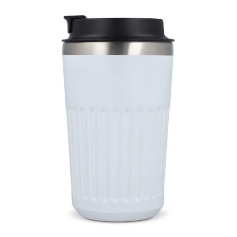 Recycelter Edelstahl-Thermobecher für Kaffee zum Mitnehmen, 400 ml Weiss | ohne Werbeanbringung | Nicht verfügbar | Nicht verfügbar