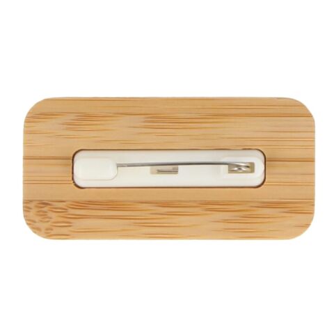 Namensschild aus Bambus mit Anstecknadel Natur | ohne Werbeanbringung | Nicht verfügbar | Nicht verfügbar | Nicht verfügbar