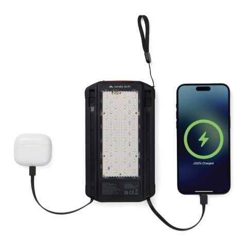 Nordic Drift Titan 10.000mAh Solar Powerbank with 3 Panels schwarz | ohne Werbeanbringung | Nicht verfügbar | Nicht verfügbar