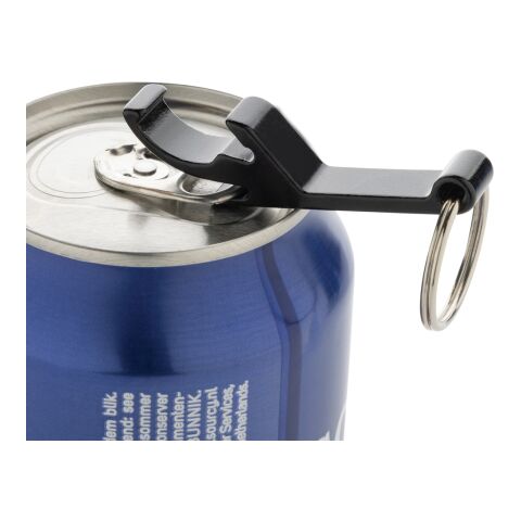 Flaschen- und Dosenöffner aus RCS recyceltem Aluminium schwarz | ohne Werbeanbringung | Nicht verfügbar | Nicht verfügbar