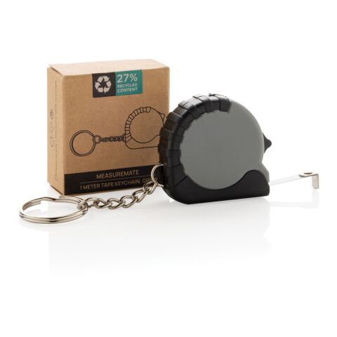 MeasureMate 1m Schlüsselband aus RCS recyceltem ABS grau | ohne Werbeanbringung | Nicht verfügbar | Nicht verfügbar