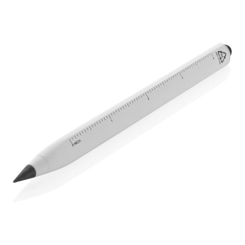Eon Infinity Multitasking Stift aus RCS recycelt. Aluminium weiß | ohne Werbeanbringung | Nicht verfügbar | Nicht verfügbar