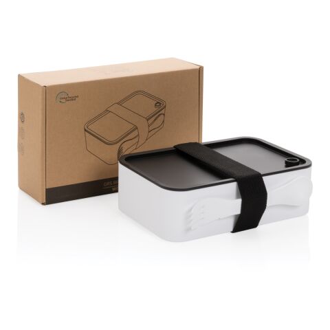 GRS RPP Lunchbox mit Göffel weiß | ohne Werbeanbringung | Nicht verfügbar | Nicht verfügbar