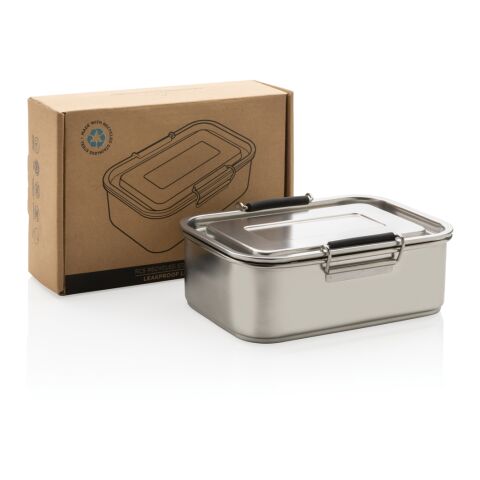 Auslaufsichere Lunchbox aus RCS recyceltem Stainless Steel silber | ohne Werbeanbringung | Nicht verfügbar | Nicht verfügbar