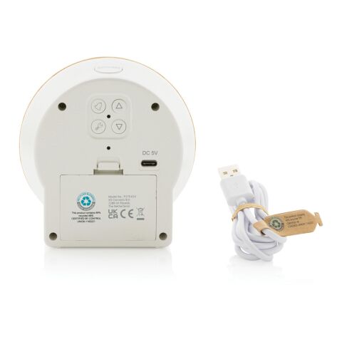 Utah Tischuhr aus RCS rKunststoff &amp; FSC®Bambus braun | ohne Werbeanbringung | Nicht verfügbar | Nicht verfügbar