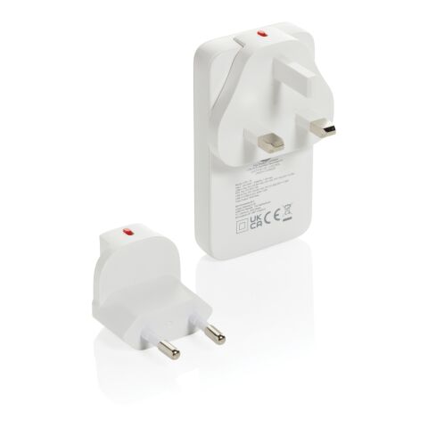 Fluxo flaches RCS 65W GaN-Ladegerät mit Stecker-Adaptern weiß