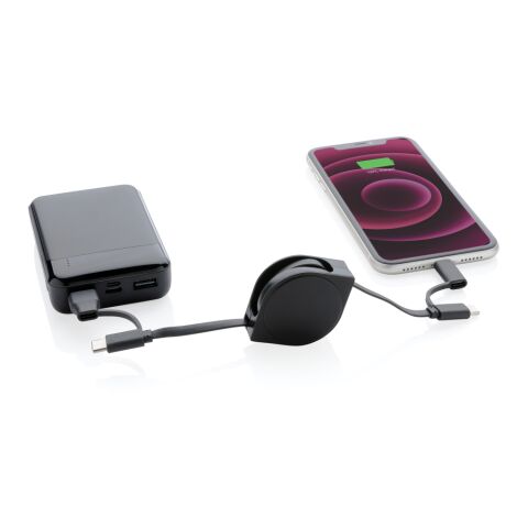 6-in-1 Kabel aus TPE und RCS Standard recyceltem Kunststoff schwarz | ohne Werbeanbringung | Nicht verfügbar | Nicht verfügbar