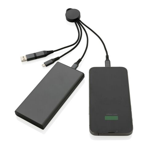 Terra 6-in-1-Ladekabel aus RCS recyceltem Aluminium grau | ohne Werbeanbringung | Nicht verfügbar | Nicht verfügbar