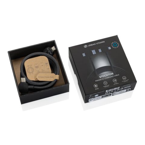 Urban Vitamin Stockton 65W magnet. Kabel RCS recyc. TPE/PET schwarz | ohne Werbeanbringung | Nicht verfügbar | Nicht verfügbar