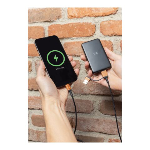 Ohio 6-in-1-Kabel aus RCS zertifiziert recyceltem Kunststoff schwarz | ohne Werbeanbringung | Nicht verfügbar | Nicht verfügbar