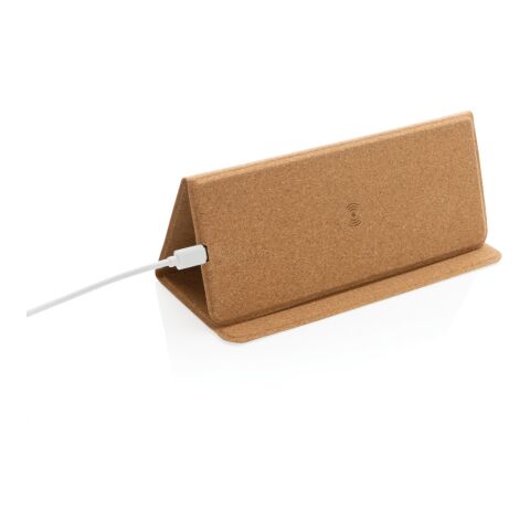 Wireless 10W- FSC®-Kork-Mauspad mit Ladefunktion und Ständer braun | ohne Werbeanbringung | Nicht verfügbar | Nicht verfügbar