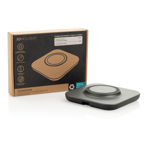 Quantum Ultra-Fast 25W magnetisches Wireless-Charging-Pad grau-schwarz | ohne Werbeanbringung | Nicht verfügbar | Nicht verfügbar