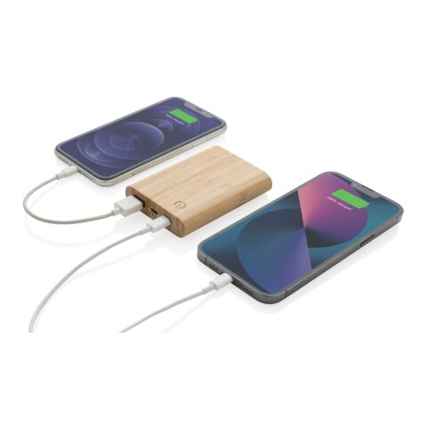 5.000mAh Bambus-Powerbank braun | ohne Werbeanbringung | Nicht verfügbar | Nicht verfügbar