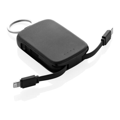 Nexo RCS Key-Chain-Powerbank 2.000mAh mit integr. Kabeln schwarz | ohne Werbeanbringung | Nicht verfügbar | Nicht verfügbar