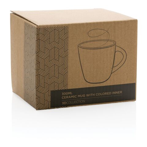 Keramiktasse innen coloriert, 300ml blau-grau | ohne Werbeanbringung | Nicht verfügbar | Nicht verfügbar