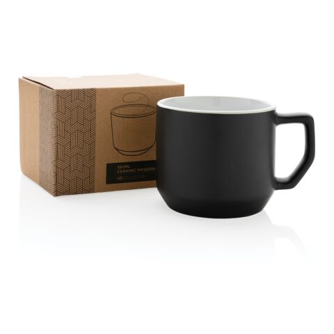 Moderne Keramiktasse schwarz-weiß | ohne Werbeanbringung | Nicht verfügbar | Nicht verfügbar