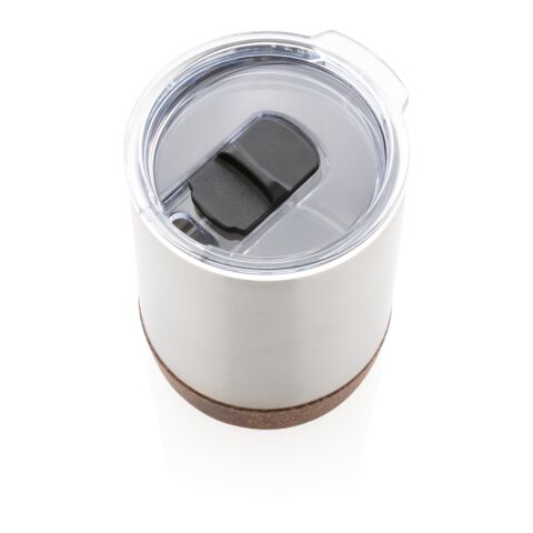 Kleine Vakuum-Kaffeetasse aus RCS rSteel &amp; Kork silber | ohne Werbeanbringung | Nicht verfügbar | Nicht verfügbar